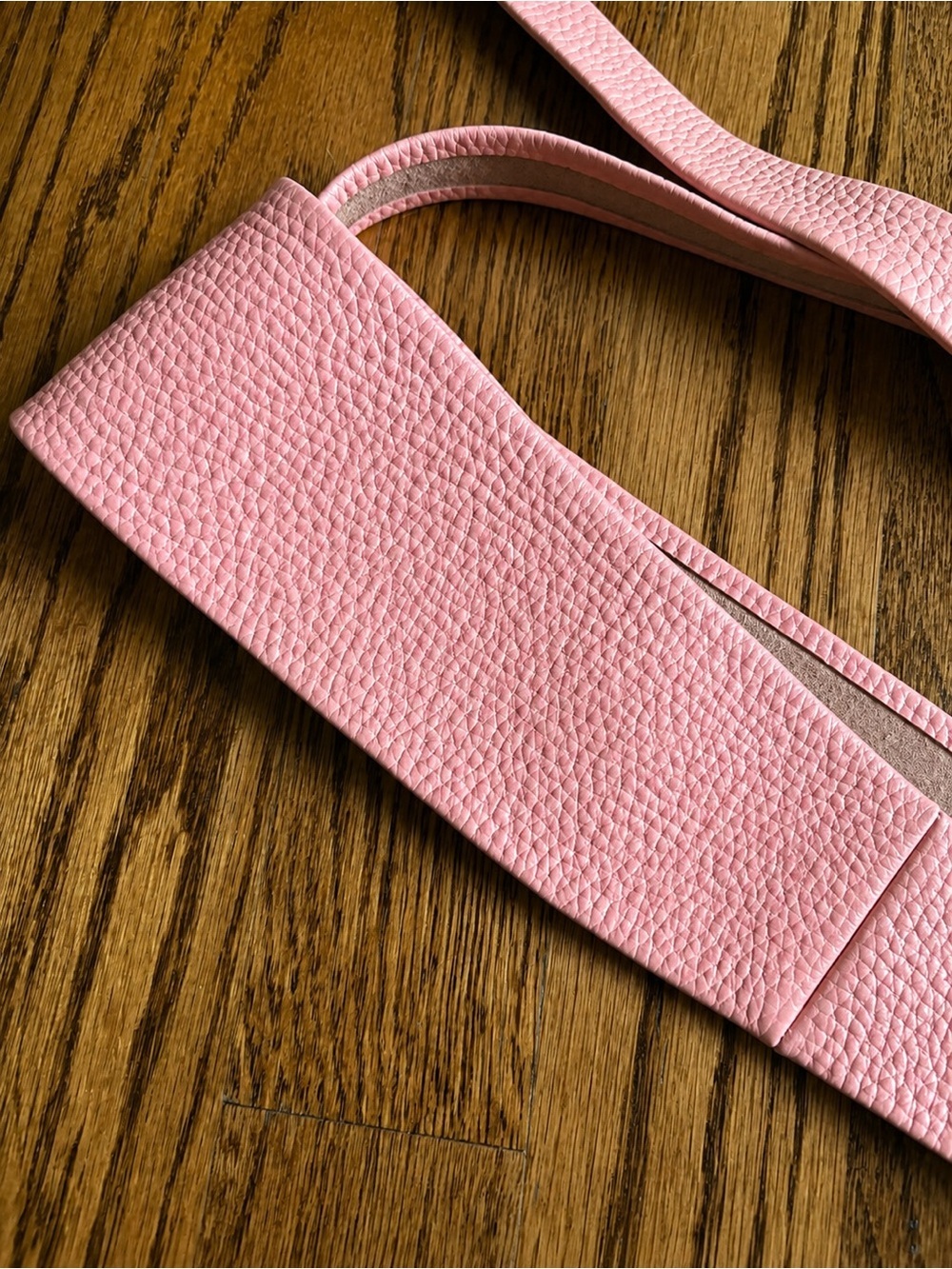 ADA Collection Pink Pebble Genuine Leather Wrap Belt Handmade Argentina One Size - Picture 4 of 8